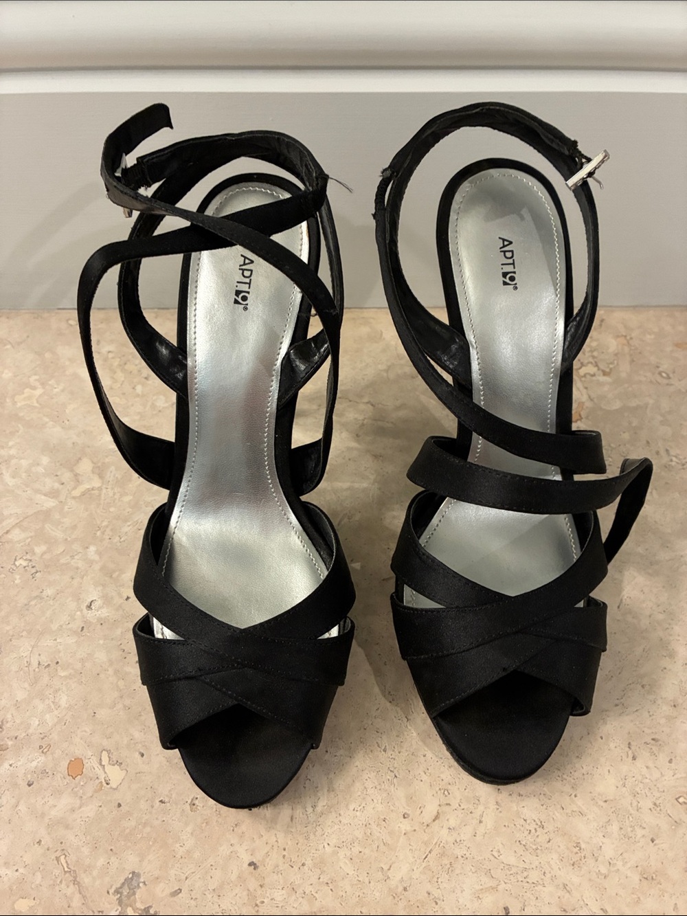 Apt. 9 Black Strappy High Heels